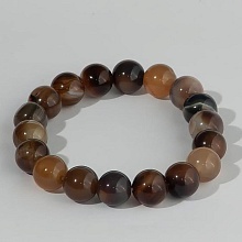 картинка Элитный Браслет Агат (серый) на резинке от магазина Wolves