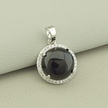 картинка Овальный кулон из фиолетового агата в оправе 21x18 мм от магазина Wolves