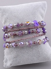 картинка Браслет Аметист Чешский хрусталь 90 см от магазина Wolves