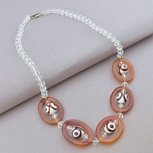 картинка Бусы Сердолик Чешский хрусталь 55 см от магазина Wolves