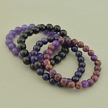 картинка Браслет 'SUNSTONES' Аметист Яшма Агат 18 см от магазина Wolves