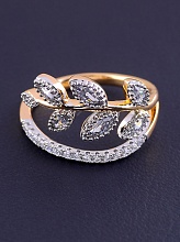 картинка Кольцо 'XUPING' Фианит (позолота-родий) от магазина Wolves