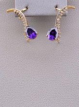 картинка Серьги 'XUPING' Фианит (позолота 18к) от магазина Wolves