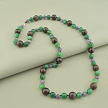 картинка Бусы 'SUNSTONES' Гранат Агат Аметист 65 см от магазина Wolves