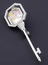 картинка Брошь Фианит 'Saiya' (родий) от магазина Wolves