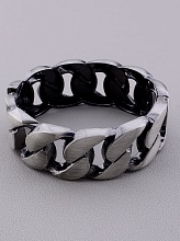 картинка Массивный стальной браслет 18 см от магазина Wolves