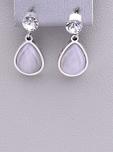 картинка Серьги 'Stainless Steel' Розовый кварц от магазина Wolves