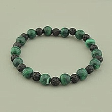 картинка Браслет 'SUNSTONES' Малахит Лава 20 см от магазина Wolves