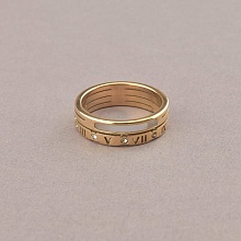 картинка Кольцо 'XUPING' Фианит (позолота 18к (розовая)) от магазина Wolves