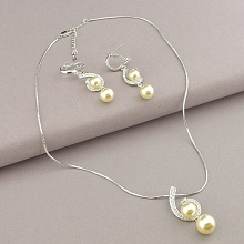 картинка Подвеска+Серьги 'Winniana' 45 см (родий) от магазина Wolves