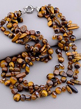 картинка Бусы Тигровый глаз 55 см от магазина Wolves