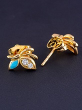 картинка Серьги 'XUPING' Фианит (позолота 18к) от магазина Wolves