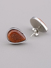 картинка Серьги Золотой Песок 16x11мм от магазина Wolves