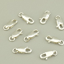 картинка Замочек из Серебра на карабине 10x4 мм от магазина Wolves