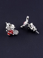 картинка Серьги Фианит 'Saiya' (родий) от магазина Wolves