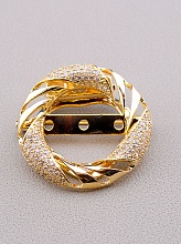 картинка Брошь Фианит (позолота 18к) от магазина Wolves