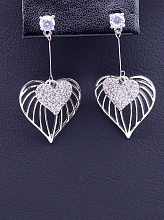 картинка Серьги 'XUPING' Фианит (родий) от магазина Wolves