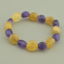 картинка Браслет 'SUNSTONES' Цитрин Аметрин 18 см от магазина Wolves