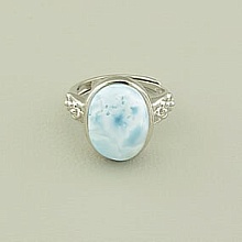 картинка Кольцо Ларимар 17хмм (Серебро(925)) от магазина Wolves