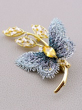 картинка Брошь Фианит (позолота 18к) от магазина Wolves