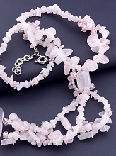 картинка Бусы Розовый кварц 50 см от магазина Wolves