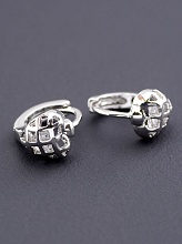 картинка Серьги 'XUPING' Фианит (родий) от магазина Wolves