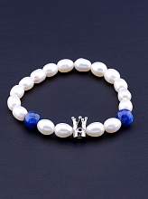 картинка Браслет 'SUNSTONES' Жемчуг Кианит 17 см от магазина Wolves