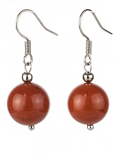 картинка Элитные Серьги Яшма (красная) №2 от магазина Wolves