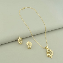 картинка Подвеска+Серьги 'Fashion' Фианит 45 см от магазина Wolves