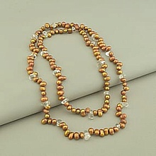 картинка Бусы Горный хрусталь Жемчуг 80 см от магазина Wolves