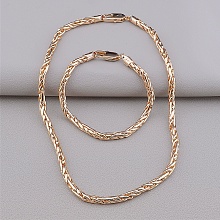 картинка Цепь+Браслет 'XUPING' 42 см (позолота 18к) от магазина Wolves