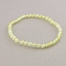 картинка Браслет серебряный с Цирконом, зеленый, на резинке  'SUNSTONES'  17 см от магазина Wolves