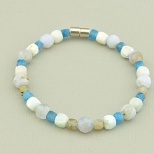 картинка Браслет 'SUNSTONES' Апатит Сапфирин Ларимар 17 5 см от магазина Wolves