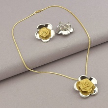 картинка Подвеска+Серьги 'Winniana' 45 см (позолота-родий) от магазина Wolves