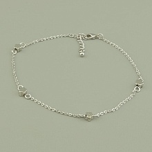 картинка Браслет на ногу 'Winniana' 23 см (родий) от магазина Wolves