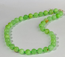 картинка Элитные Бусы Оникс (зелёный) на карабине от магазина Wolves