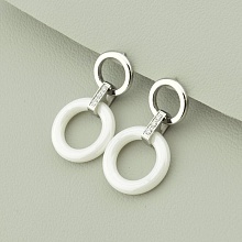 картинка Серьги 'XUPING' Фианит (родий) от магазина Wolves