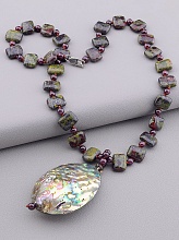 картинка Бусы Галиотис Яшма Гранат 53 см от магазина Wolves