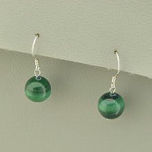 картинка Серьги 'SUNSTONES' Малахит Серебро(925) от магазина Wolves