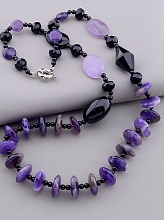 картинка Бусы Аметист Агат 67 см от магазина Wolves