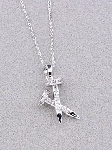 картинка Подвеска 'Saiya' Фианит 41 см (родий) от магазина Wolves