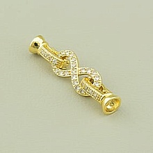 картинка Замочек Фианит 35х9мм (позолота 18к (лимонная)) от магазина Wolves