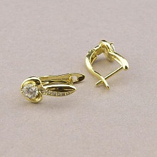 картинка Серьги 'XUPING' Фианит  (позолота 14k (лимонная)) от магазина Wolves