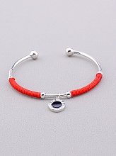 картинка Браслет 'Saiya' Эмаль 17 см (родий) от магазина Wolves