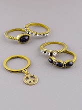 картинка Кольцо 'FJ'  Бижутерный сплав13 2 г от магазина Wolves