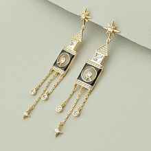 картинка Серьги 'XUPING' Фианит (позолота 18к) от магазина Wolves