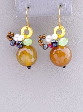 картинка Серьги 'Hand Made' Агат Бижутерный сплав8 3 г от магазина Wolves