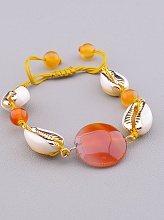 картинка Браслет Сердолик Ракушка Лабрадор 16 см от магазина Wolves