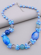 картинка Бусы Агат Жемчуг Чешский хрусталь 45 см от магазина Wolves