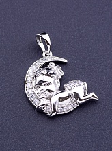 картинка Кулон 'XUPING' Фианит (родий) от магазина Wolves